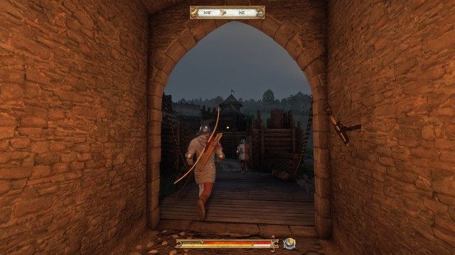 Go to the battlements of the outer bailey.