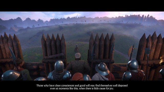 Go to the battlements of the outer bailey.
