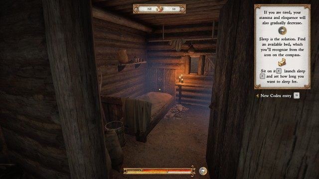 Go to the courtyard lodge and sleep there until morning.