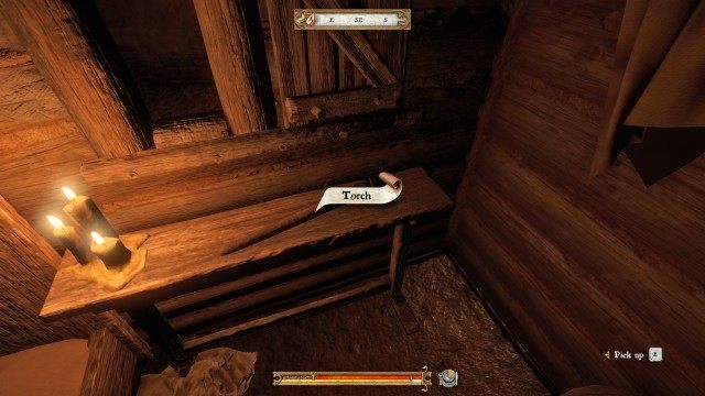 (Optional) Take the torch from the table.