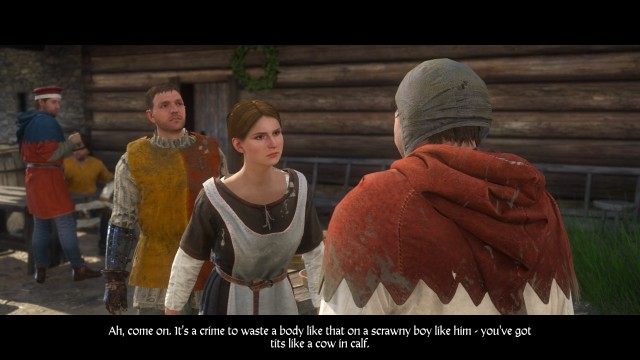 Take Theresa to the Broken Wheel Tavern.