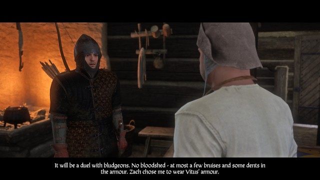 Challenge Master Armourer Ota to a bludgeon duel.