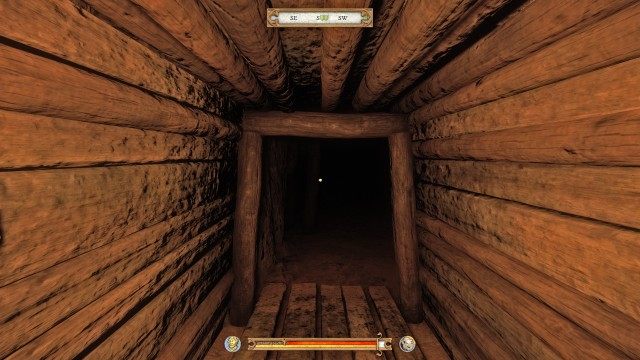 Examine the condition of the mine gallery.