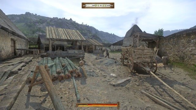 Examine the ore processing yard.