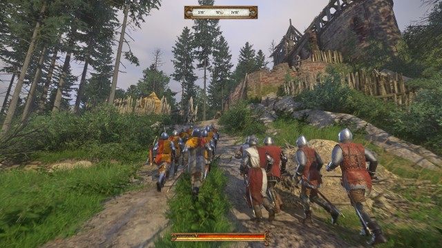 Fight through to the church.