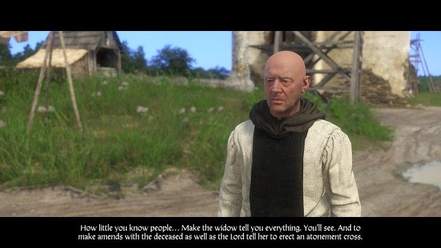 Find out from Father Godwin what to do about the ghost.