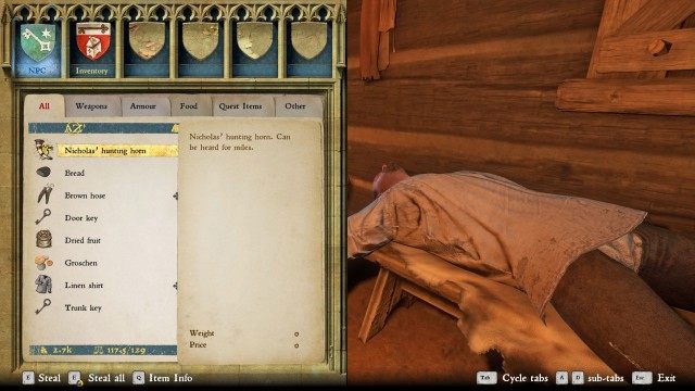 Get the hunting horn of Nicholas the Huntsman.