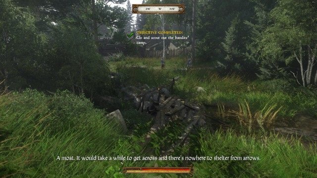 Go and scout out the bandits' camp.