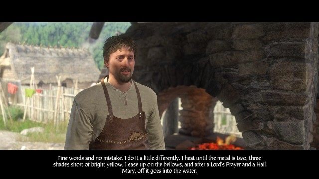 Go back to the Ledetchko blacksmith with word of the tempering process.