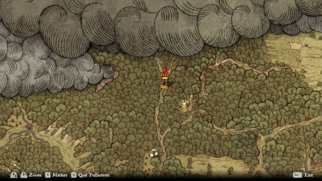 Go straight ahead to the next fork by a clearing with a big beech tree.