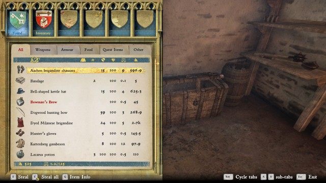 (Optional) Go to the armoury for your kit.