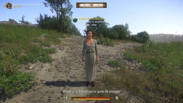 Lead Esther to away from the kidnappers' camp.