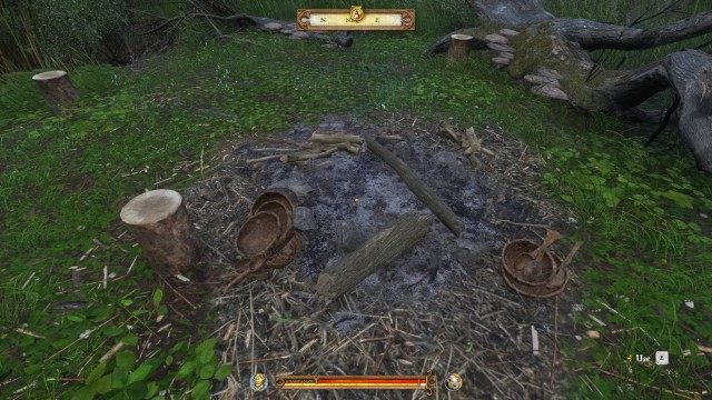 Light a fire as a signal to the bandits.