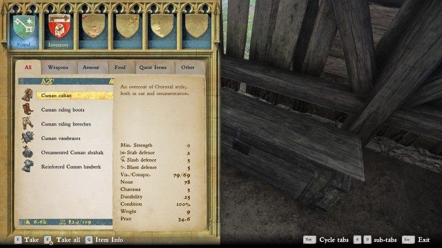 Look around the camp and see what could be useful information for the attack.