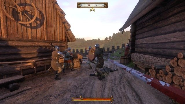 Occupy the outer bailey and prepare the ground for infiltration into the castle.