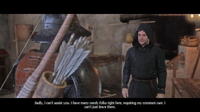(Optional) Persuade the sawbones from the monastery to come to Talmberg.