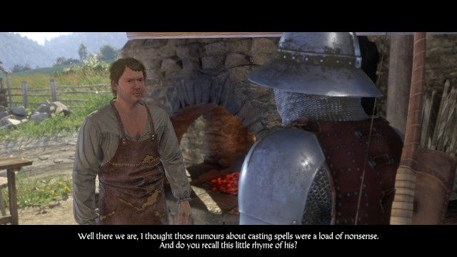 (Optional) Repeat the ditty to the Ledetchko blacksmith.