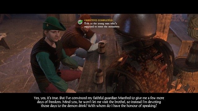 Talk to the young man who's supposed to enter the monastery.