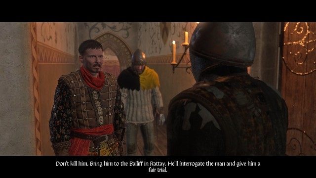 Tell Sir Radzig what the bandits want you to do.