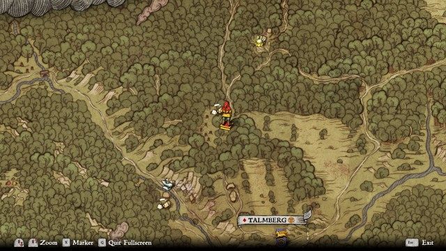 The woodcutters' camp by the northern road from Talmberg.