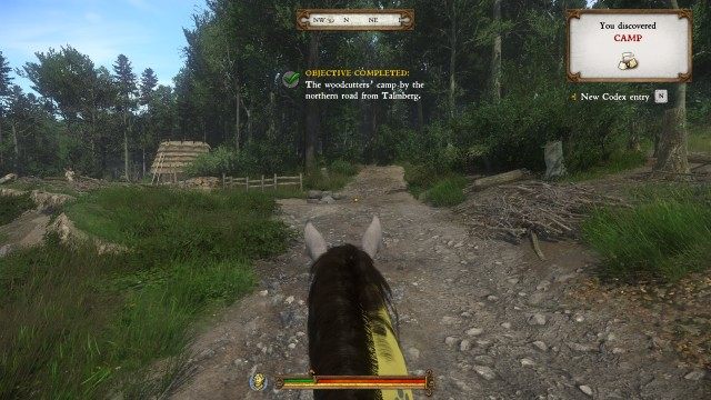 The woodcutters' camp by the northern road from Talmberg.