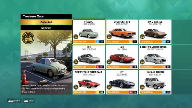 Treasure Cars