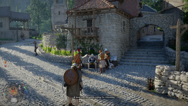 Go to Hernand Square / Approach the group talking about Greymanes