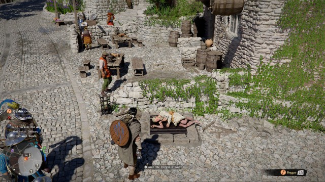 Give a coin to the old beggar