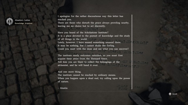 Read Alustin's letter