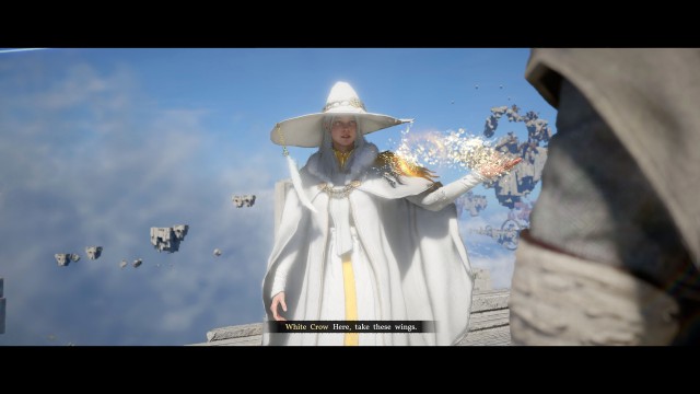 Speak with the woman in white