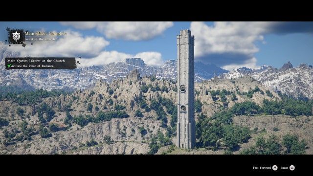 Activate the Pillar of Radiance