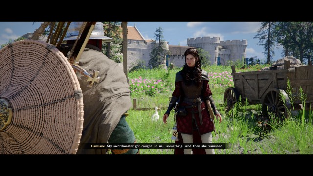 Check the commotion in front of the castle gate