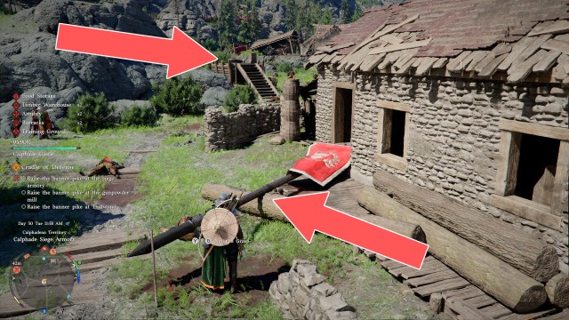 Raise the banner pike at the siege armory