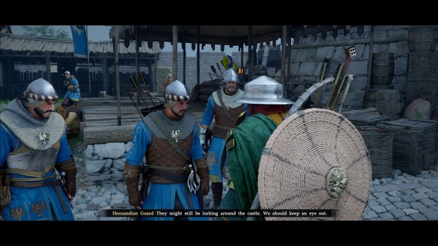 Speak with the soldiers