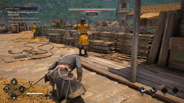 Retrieve the stolen goods from the Castillo