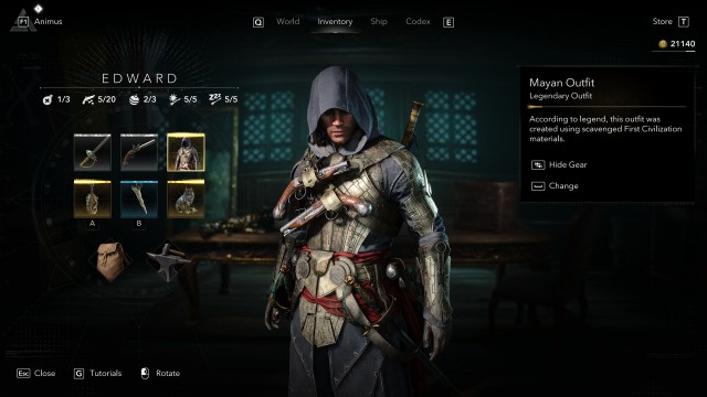 Equip the Mayan armor