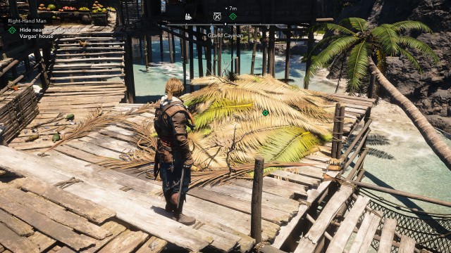 Hide near the entrance of Vargas' house
