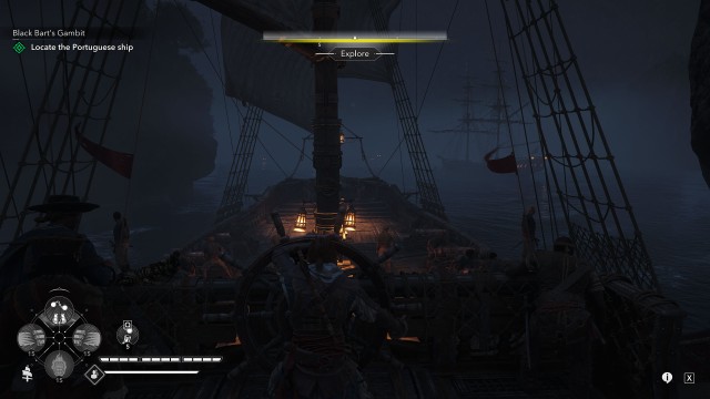 Locate the Portuguese ship