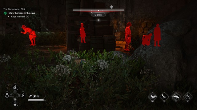 Mark the kegs in the cave