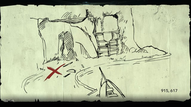 Restored Yellowed Map - Black Island