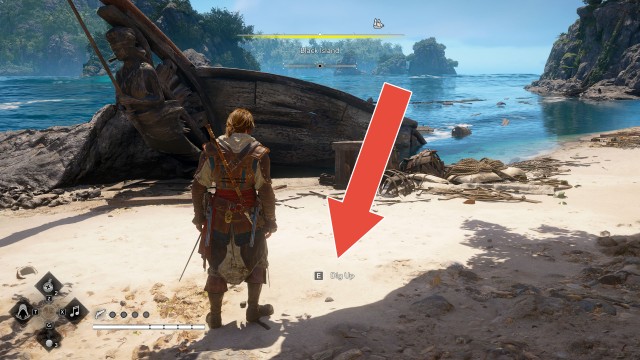 Restored Yellowed Map - Black Island (Treasure)