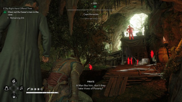 Clear out Du Casse's men in the cave