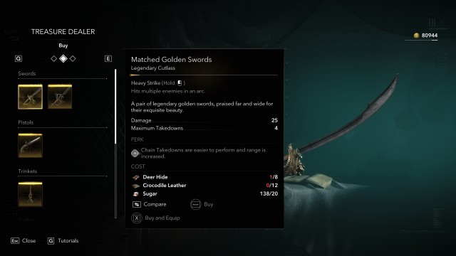 Matched Golden Swords