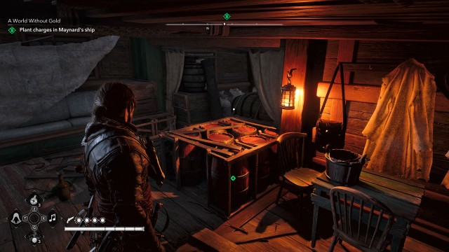 Plant charges in Maynard's ship