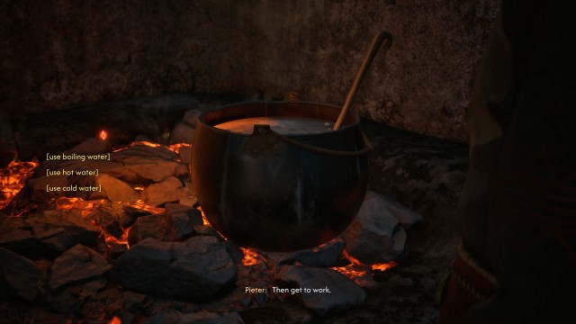 Bring the herbs back to Pieter and read the recipe from Anca (1 Time Segment)