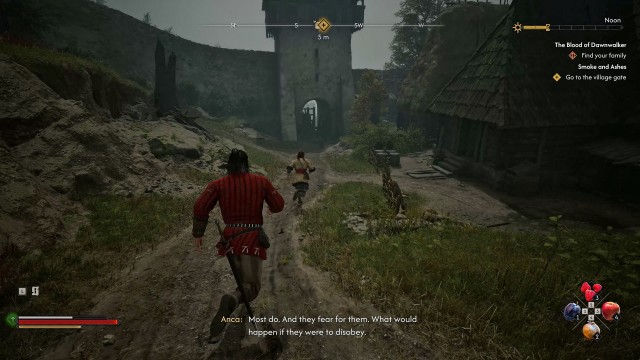 Go to the village gate