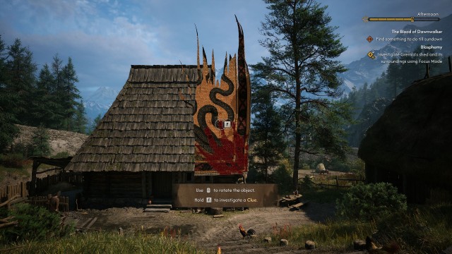 Investigate Gremla's shed and its surroundings using Focus Mode