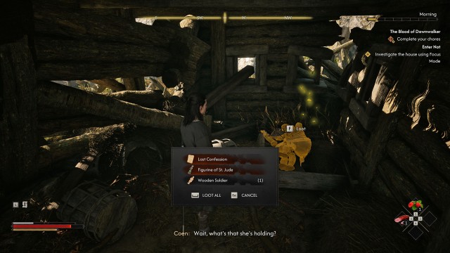 Investigate the house using Focus Mode