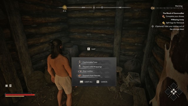 (Optional) Take your clothes out of the storage chest