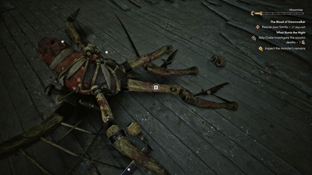 Inspect the monster's remains